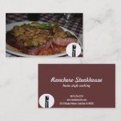 Steakhouse Restaurant Visitenkarte (Vorne/Hinten)