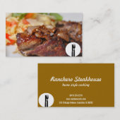 Steakhouse Restaurant Visitenkarte (Vorne/Hinten)