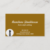 Steakhouse Restaurant Visitenkarte (Rückseite)
