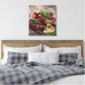 Steaks aus gegrillter Grillen mit frischen Kräuter Leinwanddruck (Insitu (Schlafzimmer))