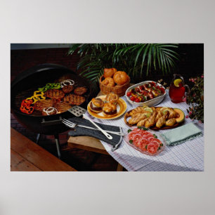 Steaks, Burger, Huhn Poster