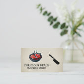 Steaks Cooking on Grill Visitenkarte (Stehend Vorderseite)