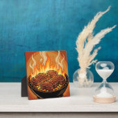 Steaks Grillen BBQ Flammen Fotoplatte (InSitu)