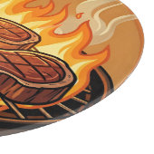 Steaks Grillen BBQ Flammen Schneidebrett (Ecke)