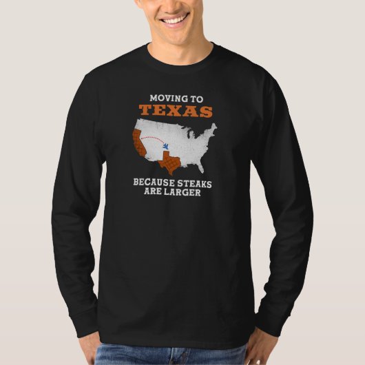 Steaks in Texas Design für stolze Texaner T-Shirt (Vorderseite)