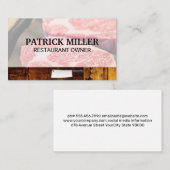 Steaks | Metzgermesser und Holz Visitenkarte (Vorne/Hinten)