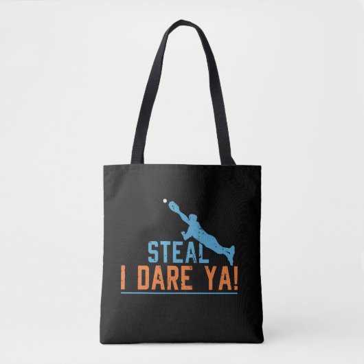 Steal I wage Ya - Baseball Softball Shirt Tote Bag Tasche (Vorderseite)