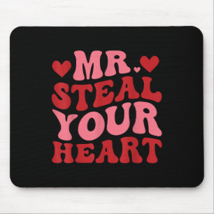 Steal Your Heart Retro Valentinstag Mousepad
