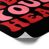Steal Your Heart Retro Valentinstag Poster (Ecke)