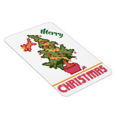 stealing cat, tree, Pixel Art, Merry Christmas  Magnet (Rechte Seite)