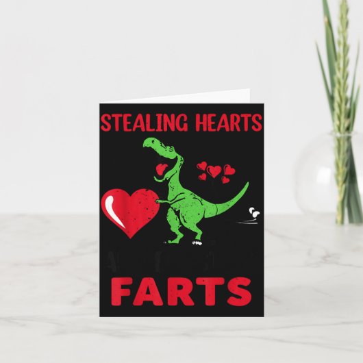 Stealing Hearts And Blasting Farts T Rex Cute Todd Karte (Vorderseite)