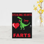 Stealing Hearts And Blasting Farts T Rex Cute Todd Karte (Gelbe Blume)