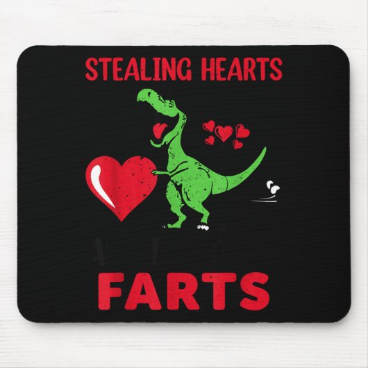 Stealing Hearts And Blasting Farts T Rex Cute Todd Mousepad (Vorne)