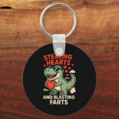 Stealing Hearts And Blasting Farts Trex Childrens Schlüsselanhänger (Vorderseite)