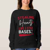 Stealing Hearts Bases Baseball Player Sweatshirt (Vorderseite)