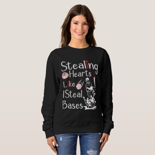 Stealing Hearts Bases Softball Baseball Sweatshirt (Vorne ganz)