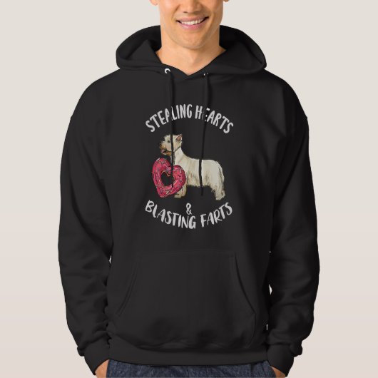 Stealing Hearts Blasting Farts West Highland White Hoodie (Vorderseite)