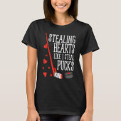 Stealing Hearts Like I Steal Pucks Valentines Day  T-Shirt (Vorderseite)