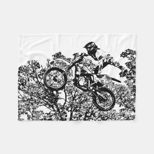 Stealing the Air - Freestyle Motocross Rider Fleecedecke (Vorderseite (Horizontal))