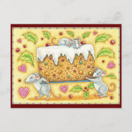 Stealing the Fruitcake Cute Christmas Feiertagspostkarte