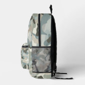 Stealth Blue Camouflage Wave Bedruckter Rucksack (Rechts)