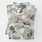 Stealth Blue Camouflage Wave Geschenkpapier Set (Beispiel)