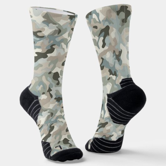 Stealth Blue Camouflage Wave Socken (Gewinkelt)