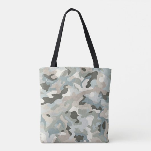 Stealth Blue Camouflage Wave Tasche (Rückseite)