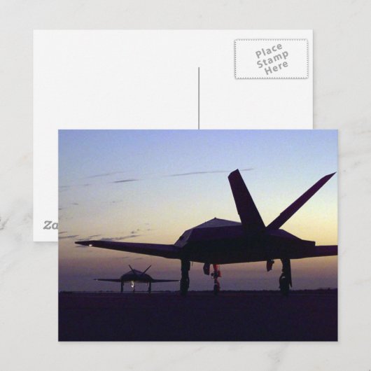 Stealth Fighter Postkarte (Vorne/Hinten)