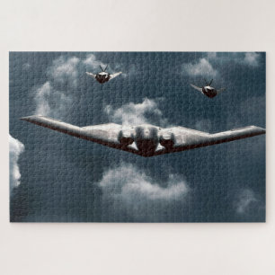 Stealth-Formation: B-2 Spirit mit F-117 Nighthawk Puzzle