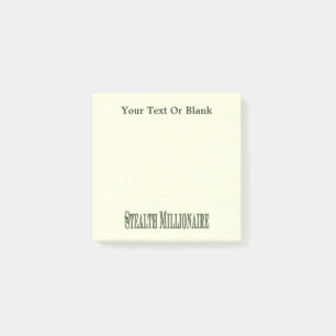 Stealth Millionaire Post-it Klebezettel