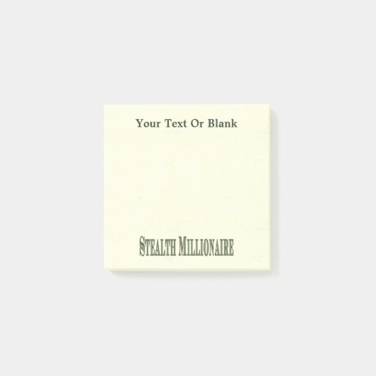 Stealth Millionaire Post-it Klebezettel (Vorderseite)