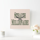 Stealth Millionaire Quadratische Wanduhr (Zuhause)
