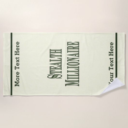 Stealth Millionaire Strandtuch (Vorderseite)