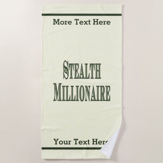 Stealth Millionaire Strandtuch (Vorderseite)