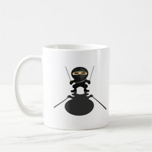 Stealth-Ninja-Junge-Dual-Katana-Anime-Krieger-Kuns Kaffeetasse