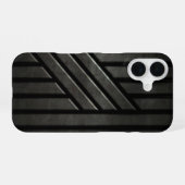 Stealth Schwarz iPhone 16 Hülle (Rückseite (Horizontal))
