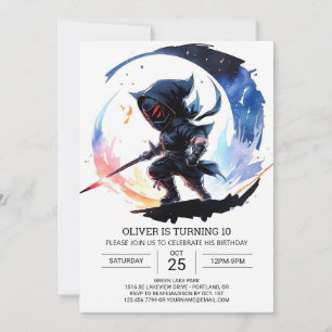 Stealthy Ninja Sword Kids' Geburtstag Einladung