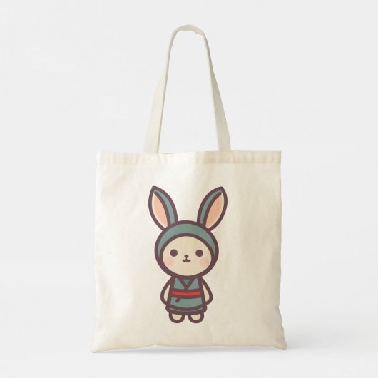 Stealthy Style - Ninja Rabbit Tote Bag Tragetasche (Rückseite)