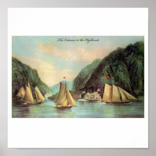 Steam and Sailing Ship Poster