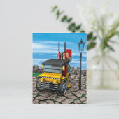 Steam Cab-Taxi Postkarte (Stehend Vorderseite)