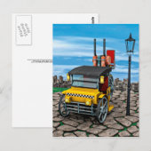 Steam Cab-Taxi Postkarte (Vorne/Hinten)