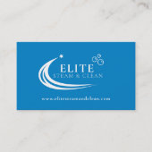 Steam Cleaning Business blue white Visitenkarte (Vorderseite)