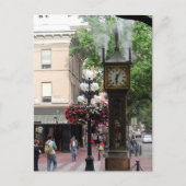 Steam Clock Gastown/Greetings from BC, Kanada Postkarte (Vorderseite)