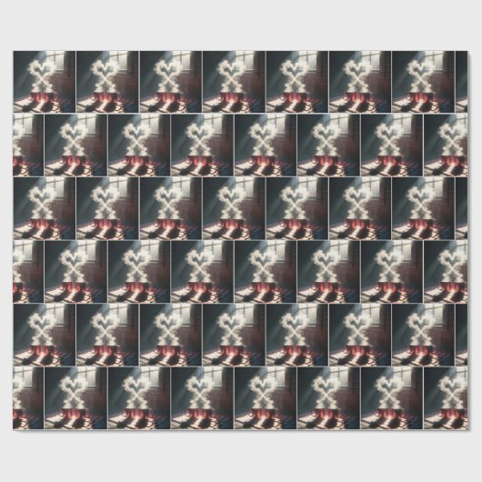 Steam Coffee Hearts Geschenkpapier (Flach)