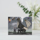 Steam Dragon Wars Postcard Postkarte (Stehend Vorderseite)