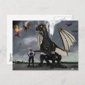 Steam Dragon Wars Postcard Postkarte (Vorne/Hinten)