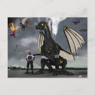 Steam Dragon Wars Postcard Postkarte