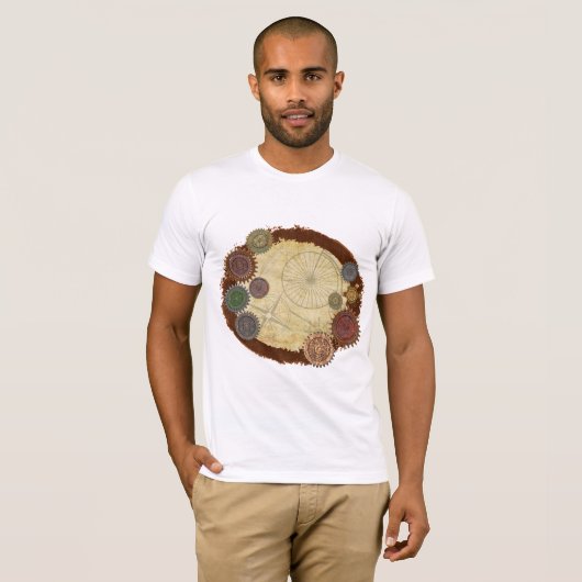 Steam Elegance Steampunk Mixed Media T-Shirt (Vorne ganz)