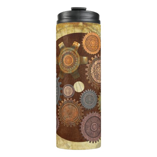 Steam Elegance Steampunk Thermosbecher (Vorderseite)
